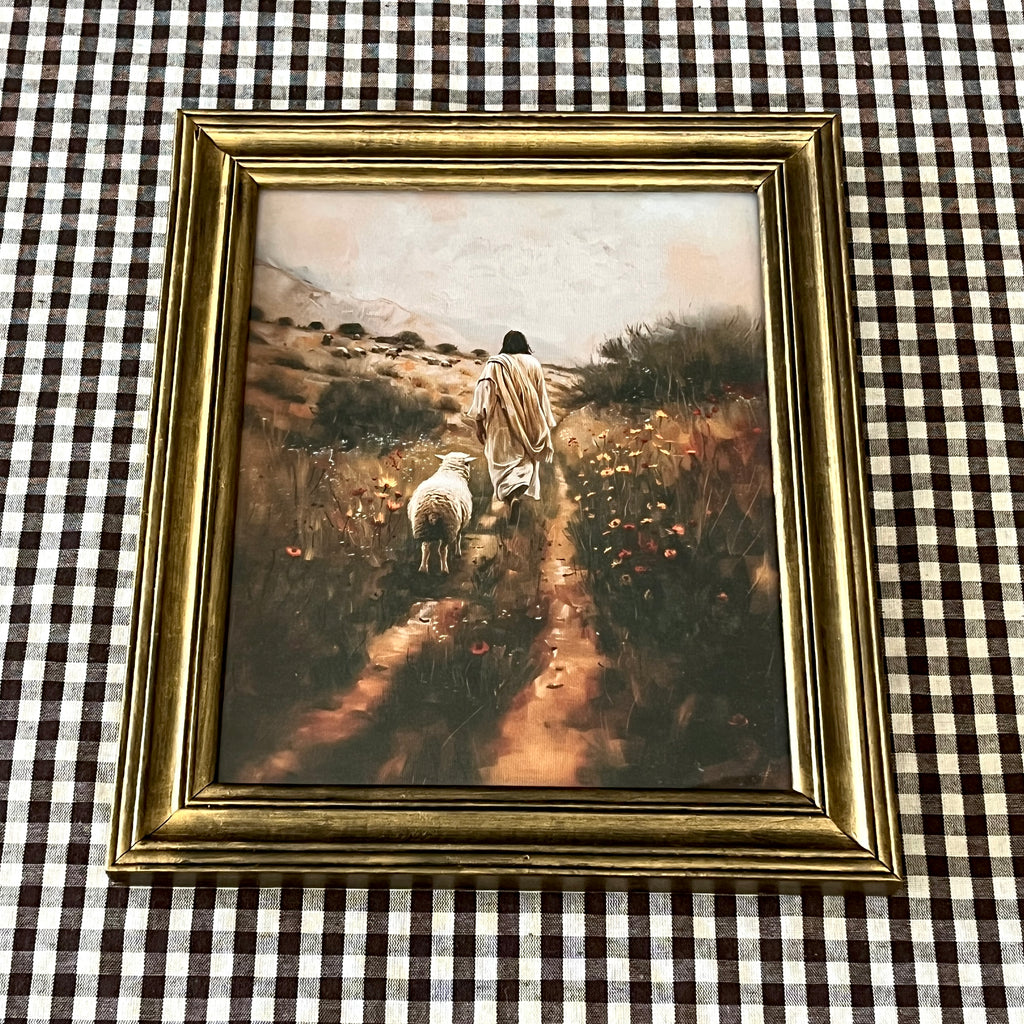 Follow Jesus in Refinished Vintage Wood Frame 8x10