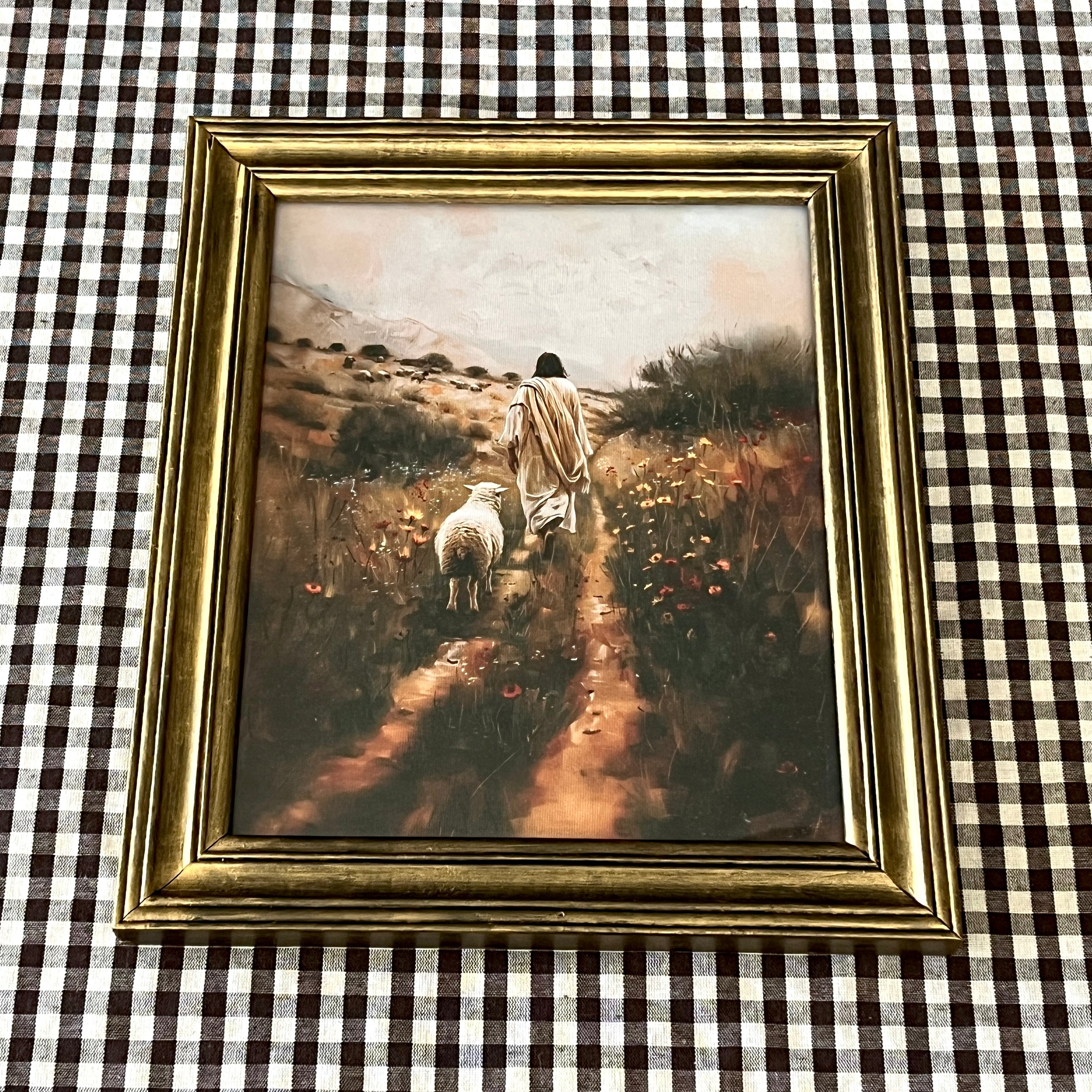 Follow Jesus in Refinished Vintage Wood Frame 8x10