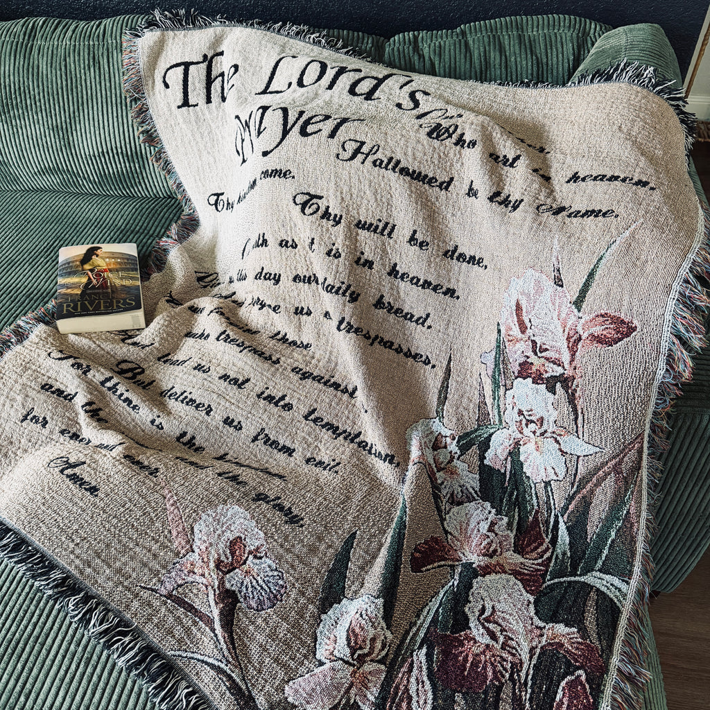 Vintage The Lord’s Prayer Tapestry Throw Blanket