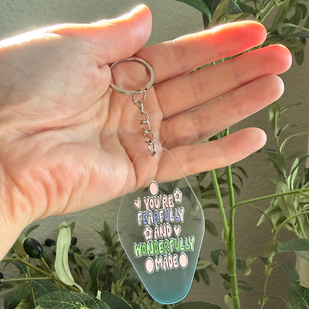 Fearfully & Wonderfully Made Keychain/Bag Charm Blue Ombré