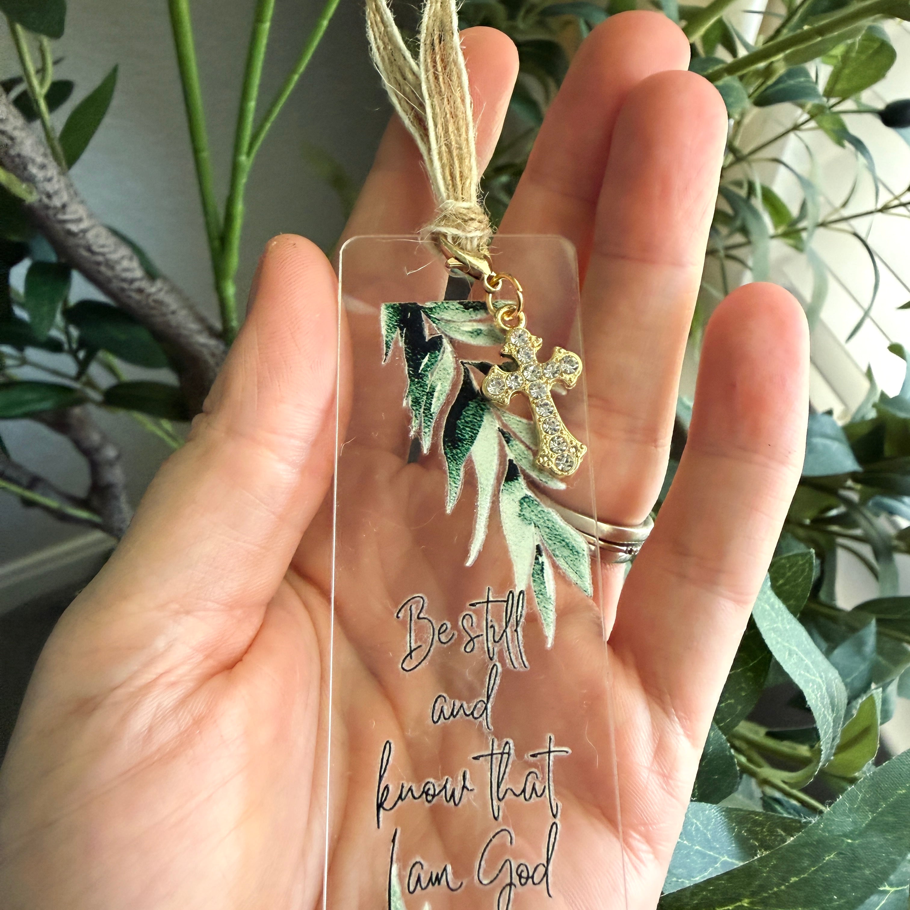 “Be Still and Know” Bible Verse Charm Bookmark