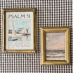 Set of 2 Psalm 51 in Refinished Vintage Frames 8x10 & 5x7