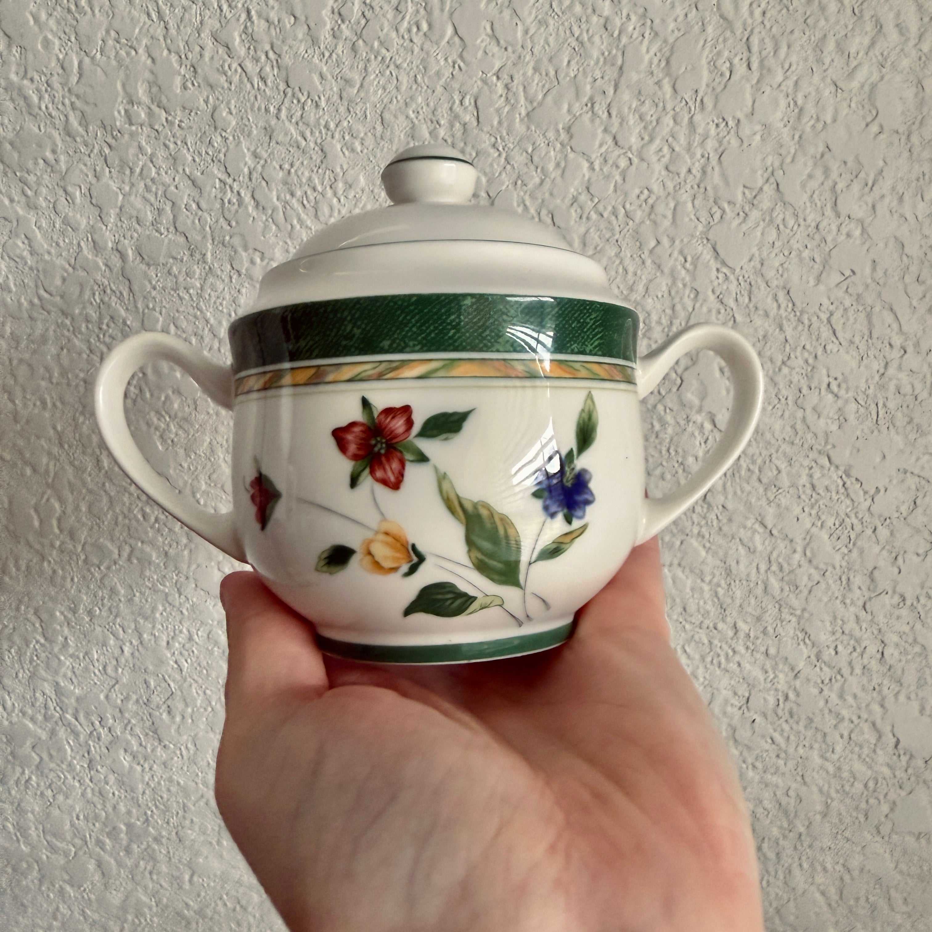 Clean Ingredient Hand Poured Candle in Vintage Lidded Sugar Jar
