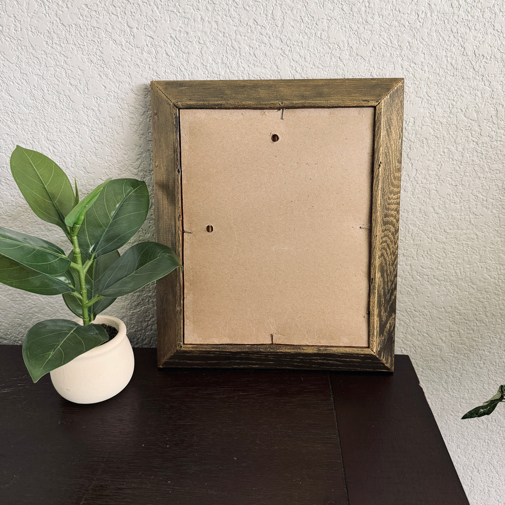 Jesus & Lamb in Refinished Vintage Heavy Duty Wood Frame 8x10 Leaves the 99 for the 1