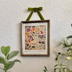 Fruit of the Spirit Bible Verse in Refinished Vintage Detailed Wood Frame with Velvet Bow Hanger 8x10