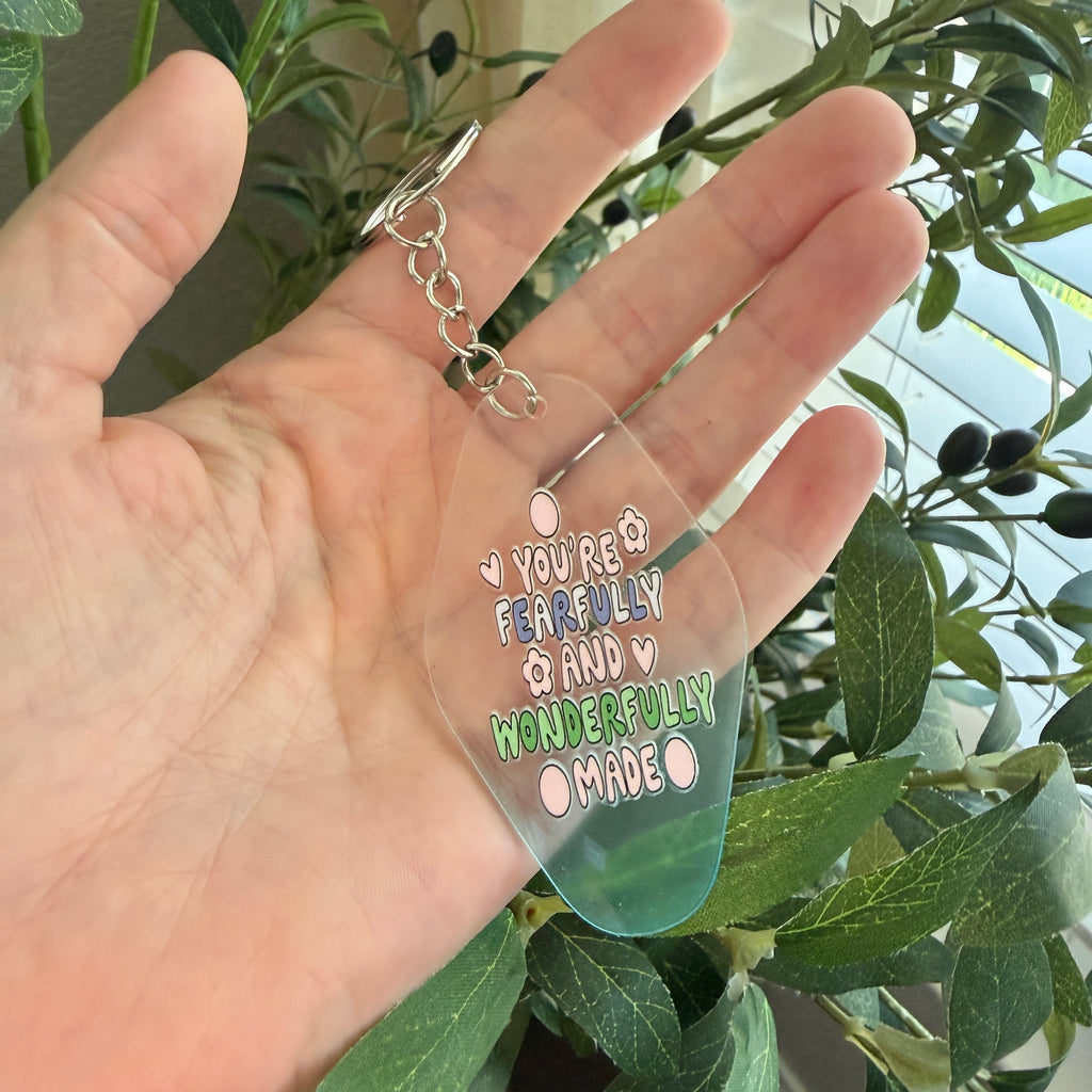 Fearfully & Wonderfully Made Keychain/Bag Charm Blue Ombré