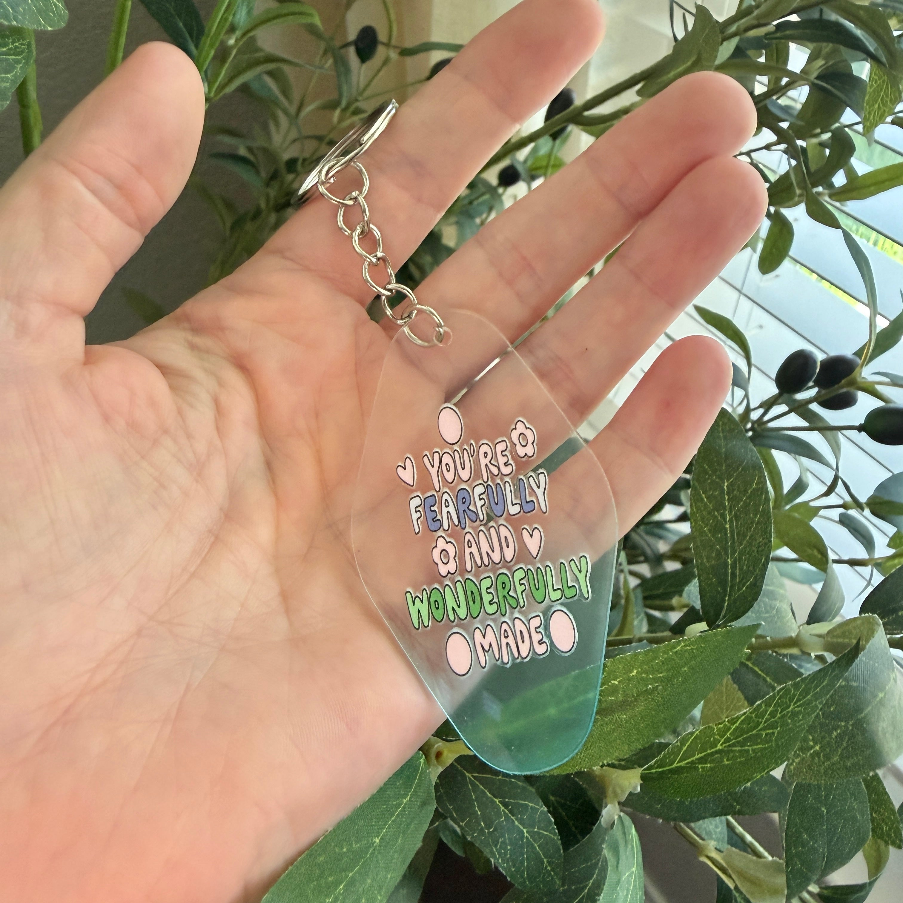 Fearfully & Wonderfully Made Keychain/Bag Charm Blue Ombré