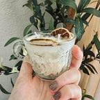 Clean Ingredient Hand Poured Candle in Vintage Paisley Pressed Glass Tea Cup