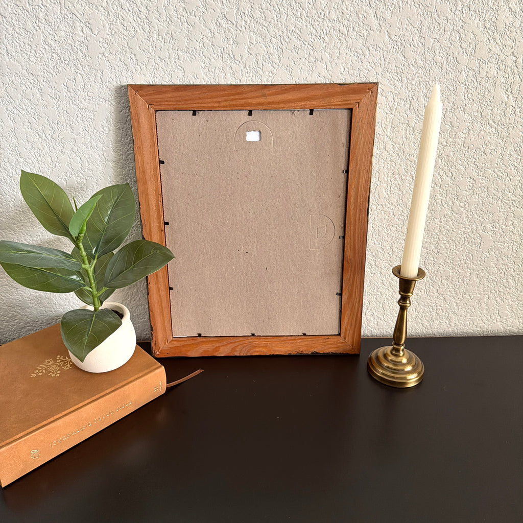 Lord, Lead Me Print in Vintage Wood Refinished Frame 11x14