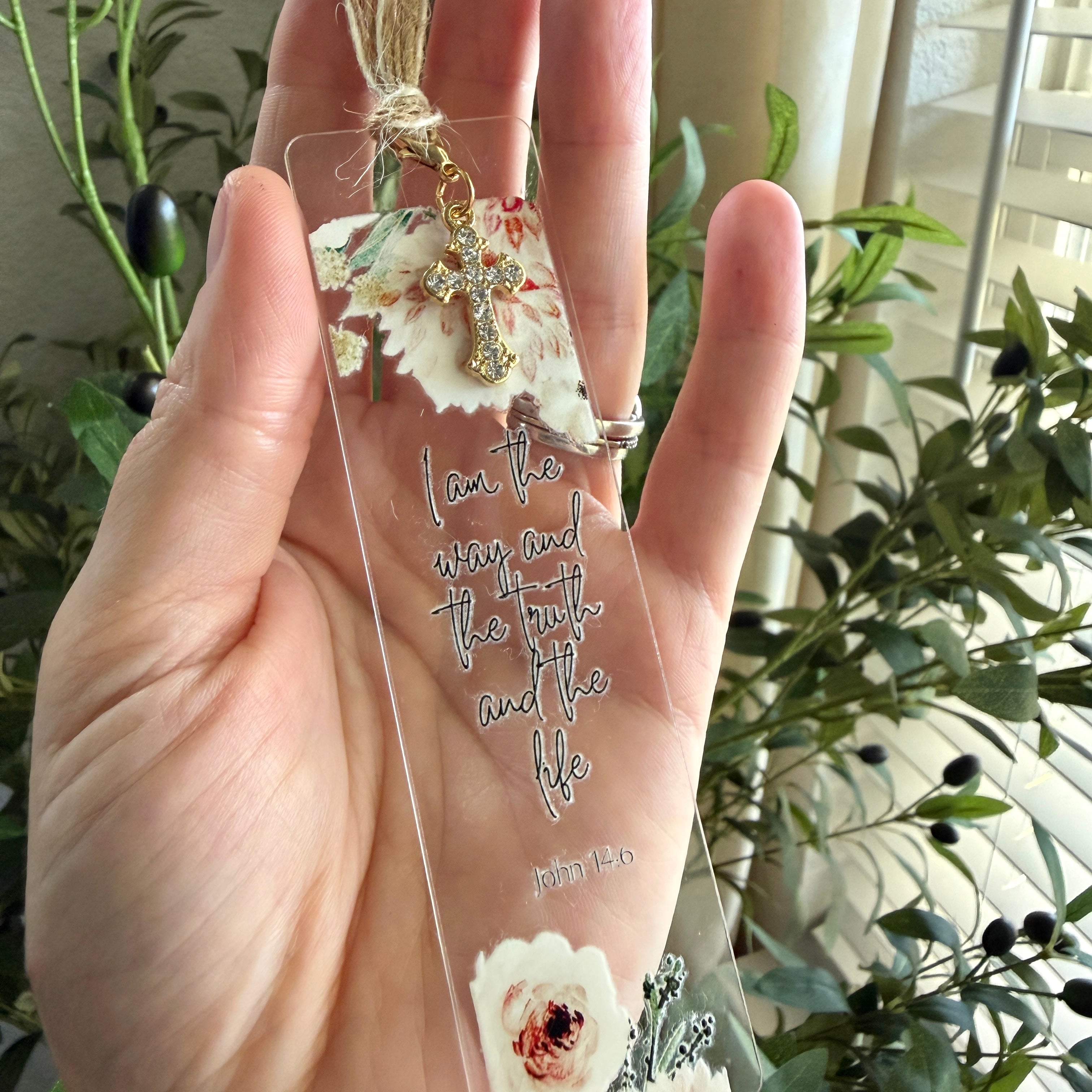 “Way Truth Life” Bible Verse Charm Bookmark