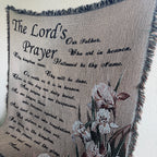 Vintage The Lord’s Prayer Tapestry Throw Blanket
