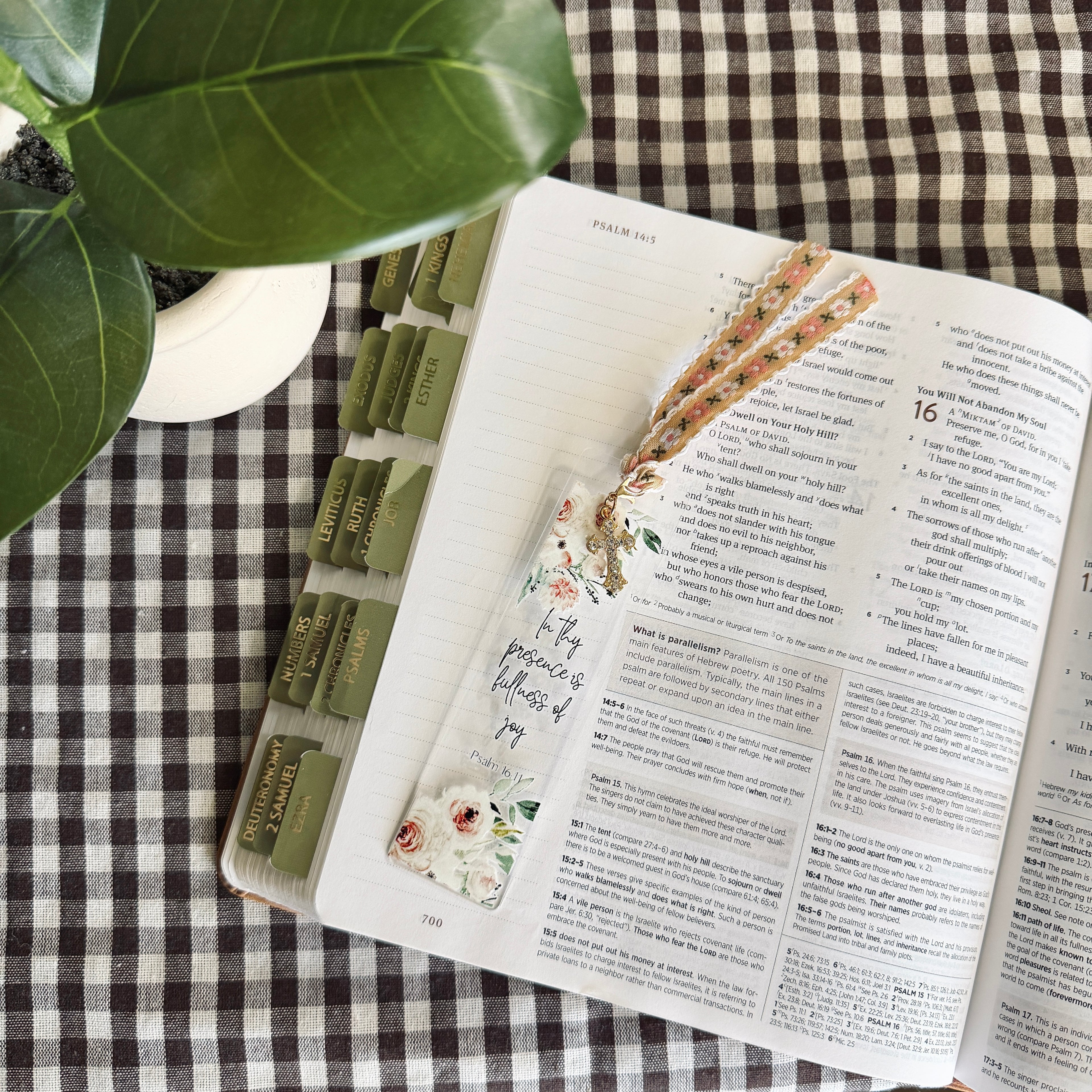 “Fullness of Joy” Bible Verse Charm Bookmark
