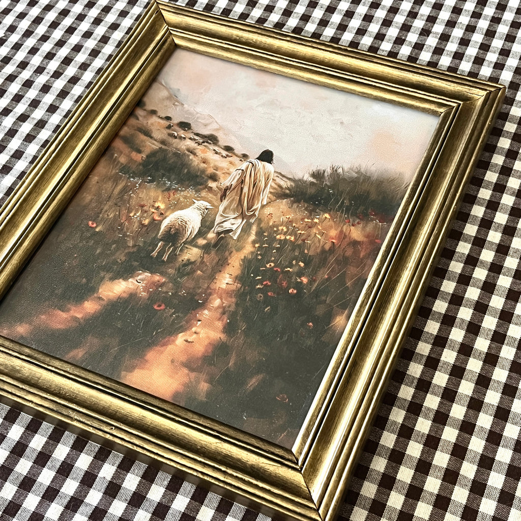 Follow Jesus in Refinished Vintage Wood Frame 8x10