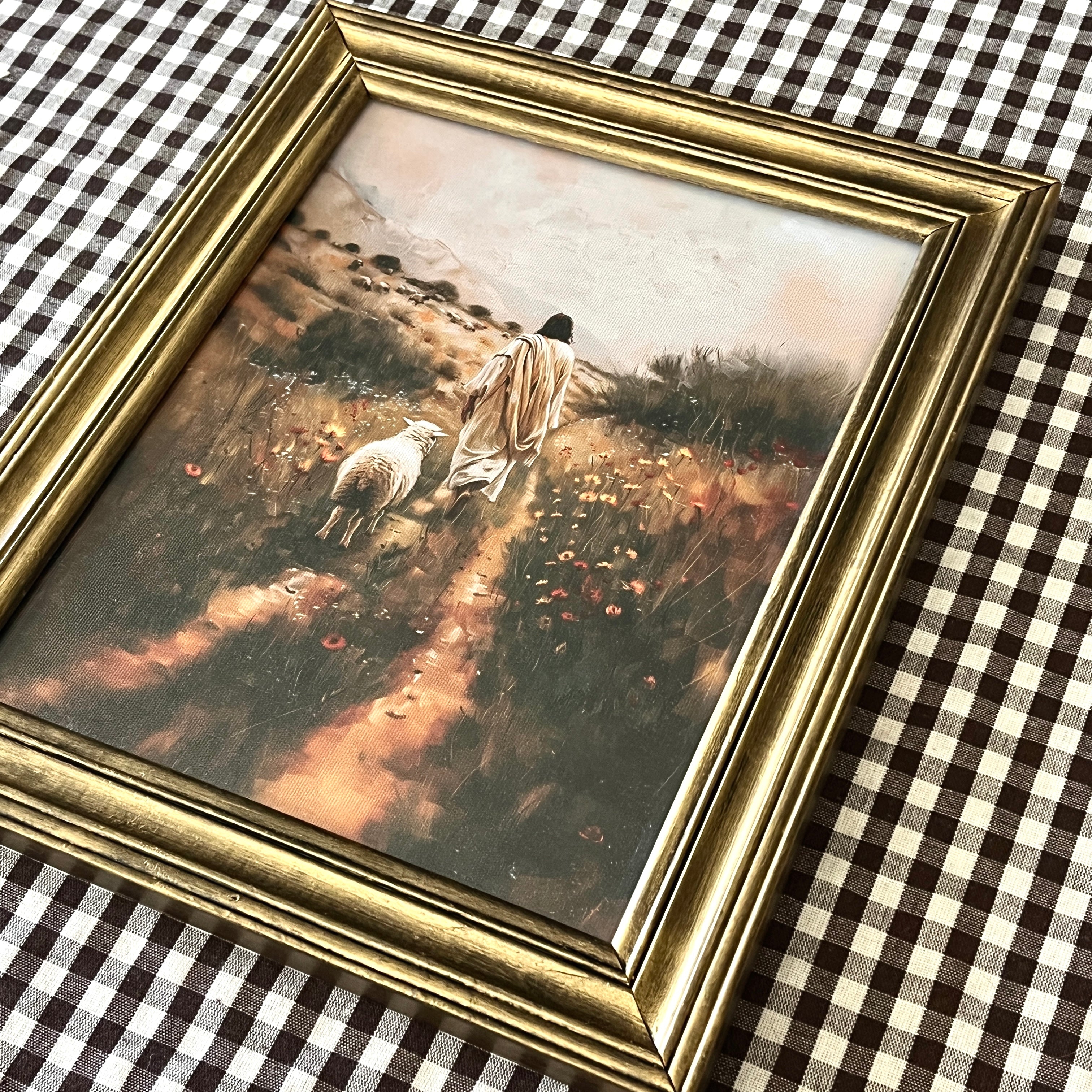 Follow Jesus in Refinished Vintage Wood Frame 8x10