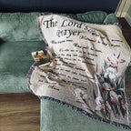Vintage The Lord’s Prayer Tapestry Throw Blanket