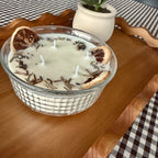 Clean Ingredient Hand Poured Candle in Vintage Pressed Glass Bowl