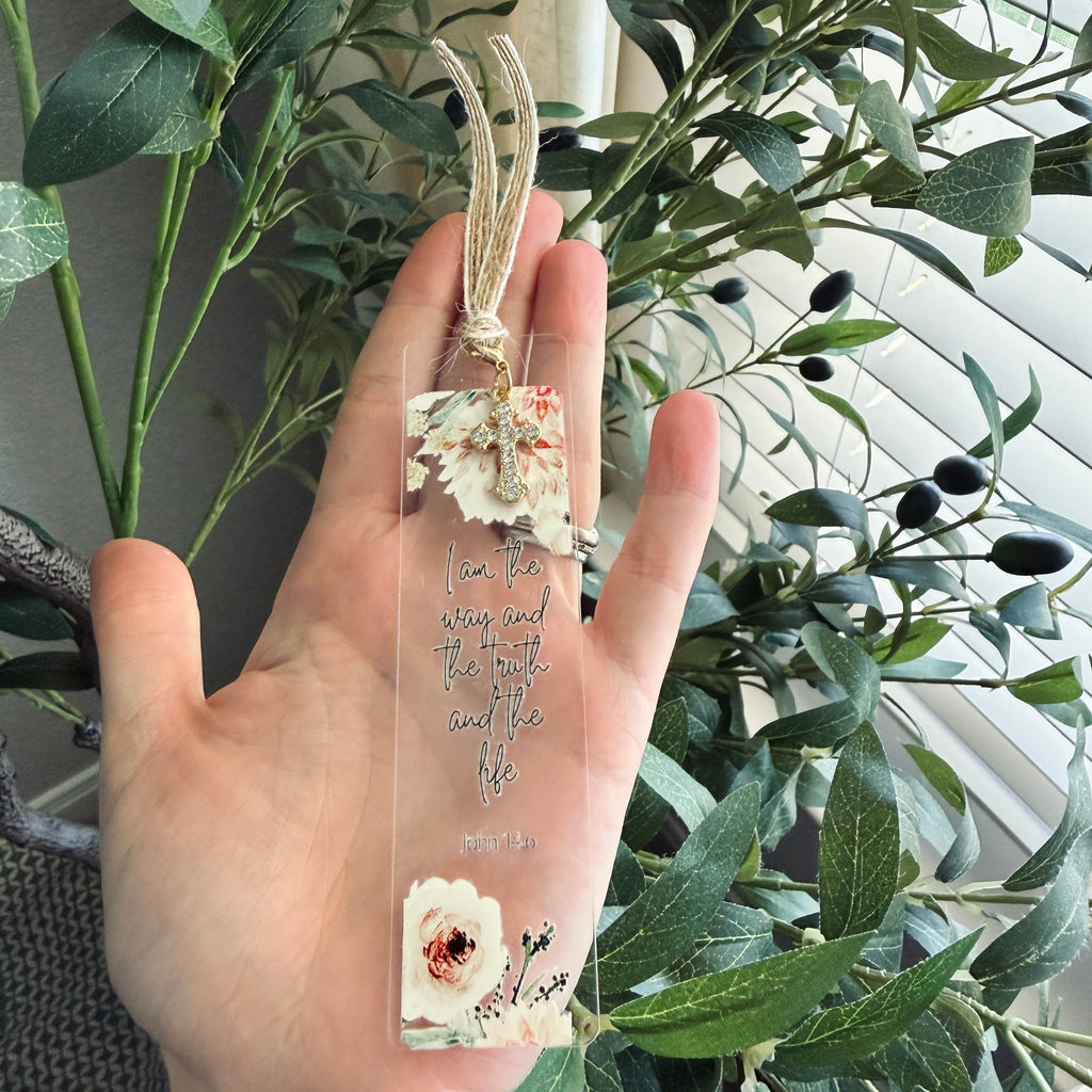 “Way Truth Life” Bible Verse Charm Bookmark
