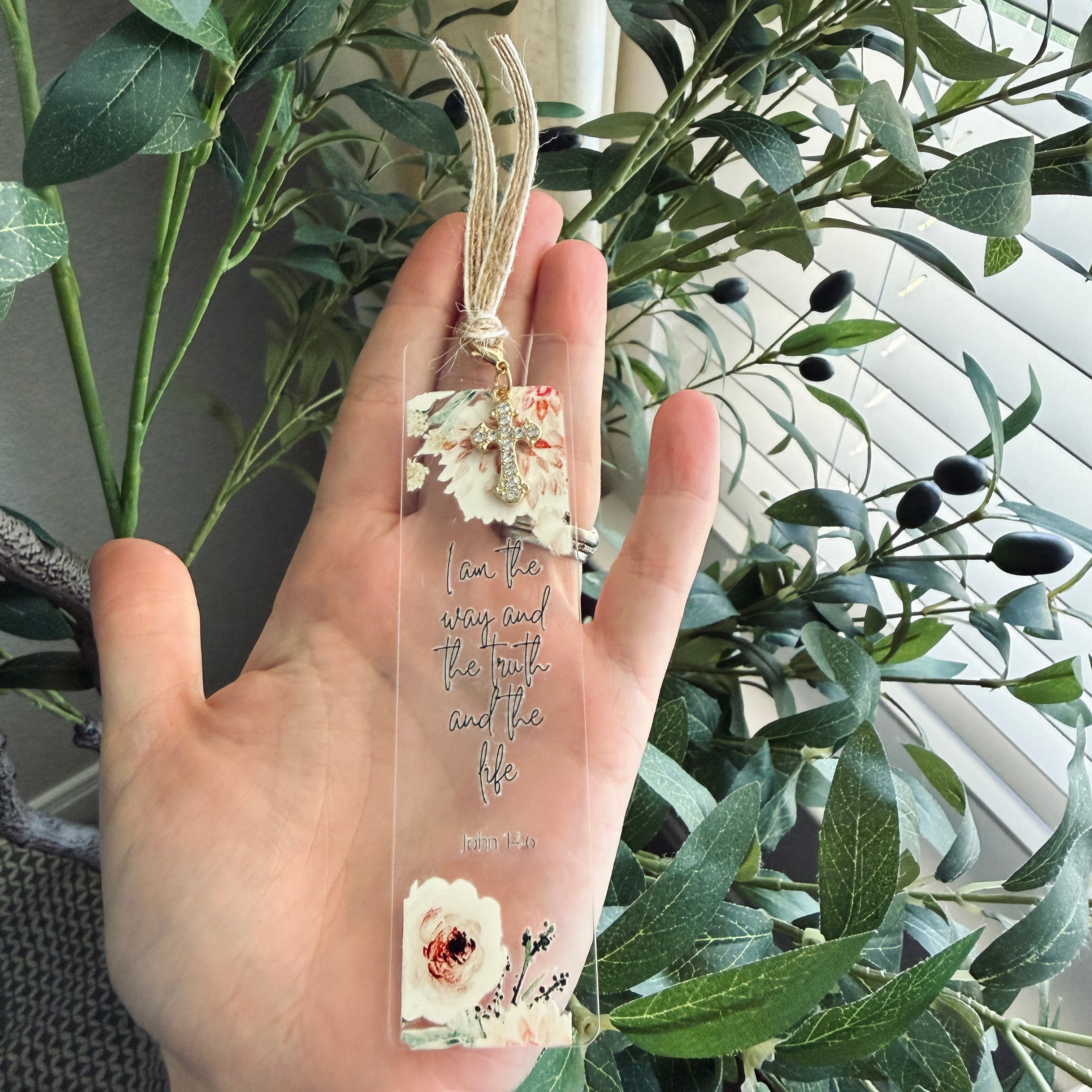 “Way Truth Life” Bible Verse Charm Bookmark