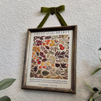 Fruit of the Spirit Bible Verse in Refinished Vintage Detailed Wood Frame with Velvet Bow Hanger 8x10