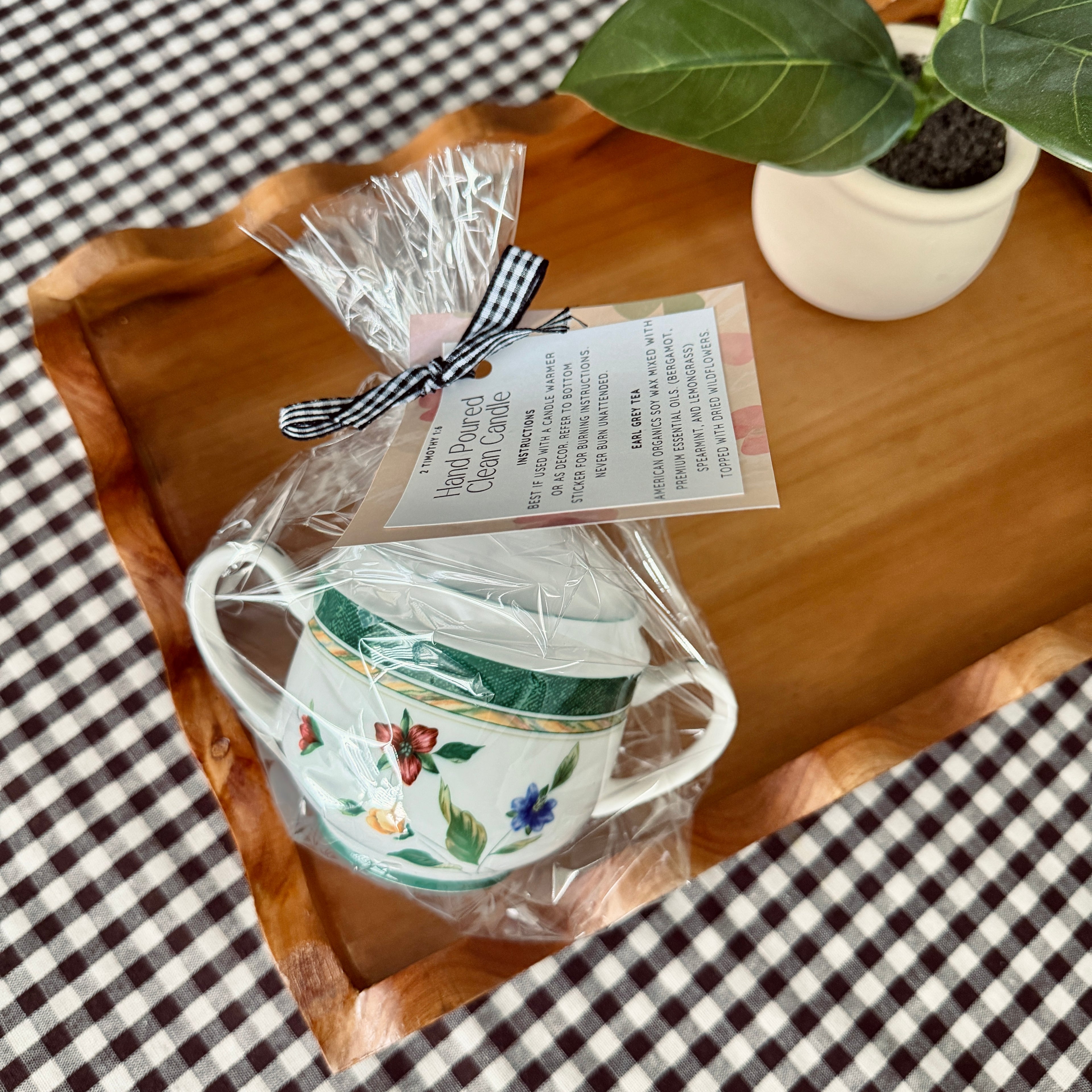Clean Ingredient Hand Poured Candle in Vintage Lidded Sugar Jar