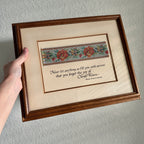Vintage Joy of Christ Mixed Media Framed Art 14 x 17 inches
