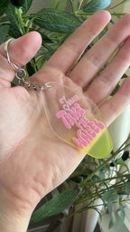 Jesus Take the Wheel Keychain/Bag Charm Yellow Ombré