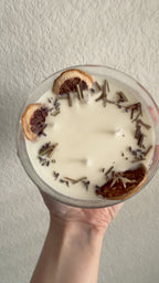 Clean Ingredient Hand Poured Candle in Vintage Pressed Glass Bowl