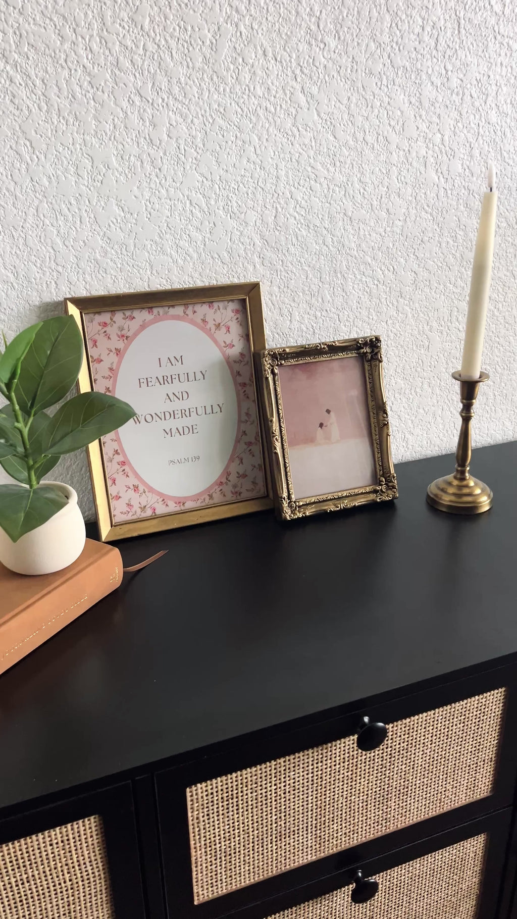 Set of 2 Psalm 139 in Vintage Refinished Frames 8x10 & 5x7