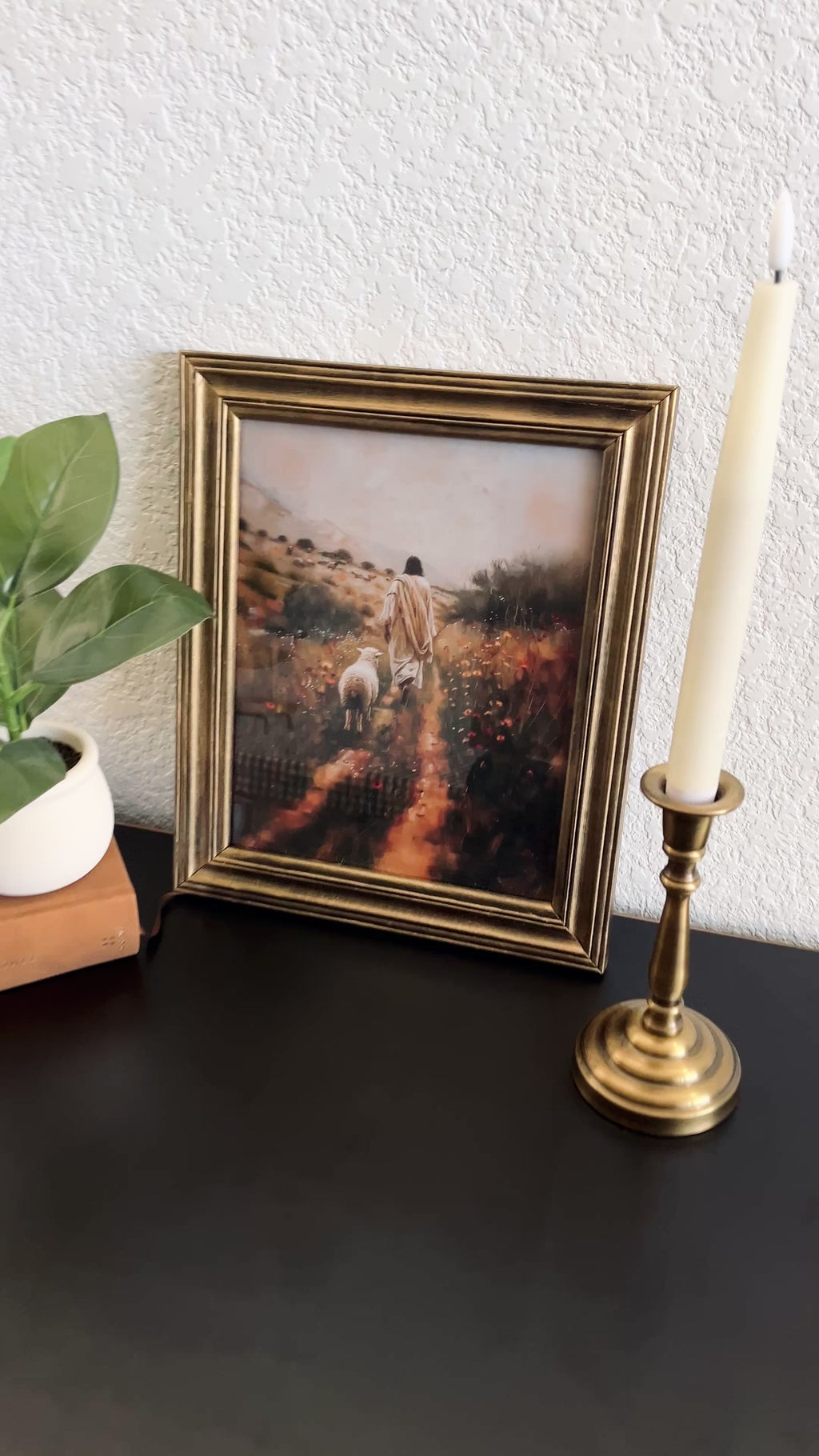 Follow Jesus in Refinished Vintage Wood Frame 8x10