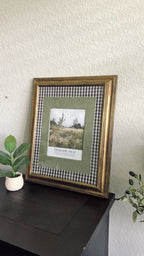 Isaiah 40:8 Bible Verse Print in Large Vintage Wood Refinished Frame with Layered Fabric Mat 18x22