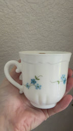 Clean Ingredient Hand Poured Candle in Vintage Blue Flower Tea Cup