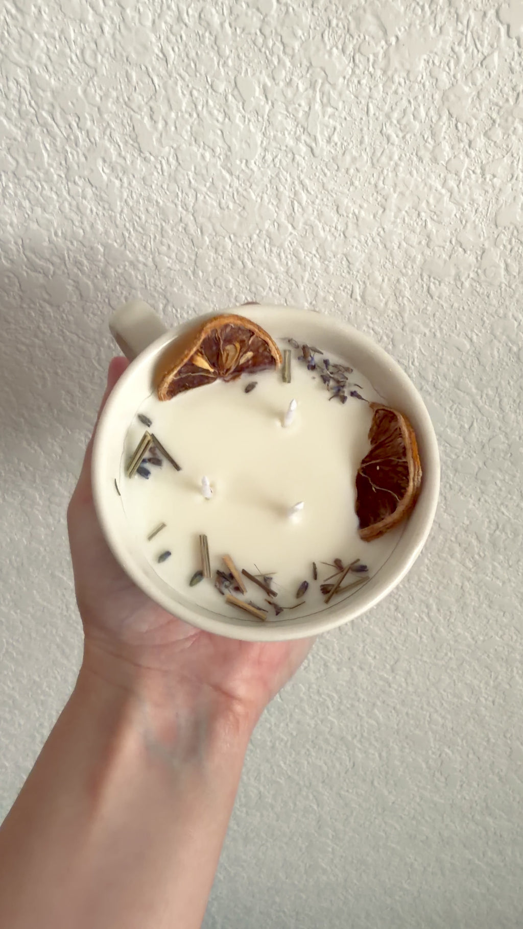Clean Ingredient Hand Poured Candle in Vintage Tea Cup