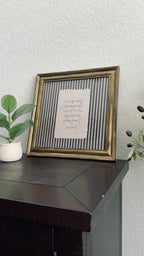 Psalm 61:2 “Lead me to the Rock” Verse Print in Refinished Vintage Wood Frame 14.5x14.5