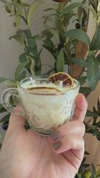 Clean Ingredient Hand Poured Candle in Vintage Paisley Pressed Glass Tea Cup