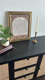 Psalm 23 Print in Vintage Wood Refinished Frame 11x14
