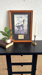 Vintage Proverbs 16:9 Geese Framed Art 16 x 22 inches