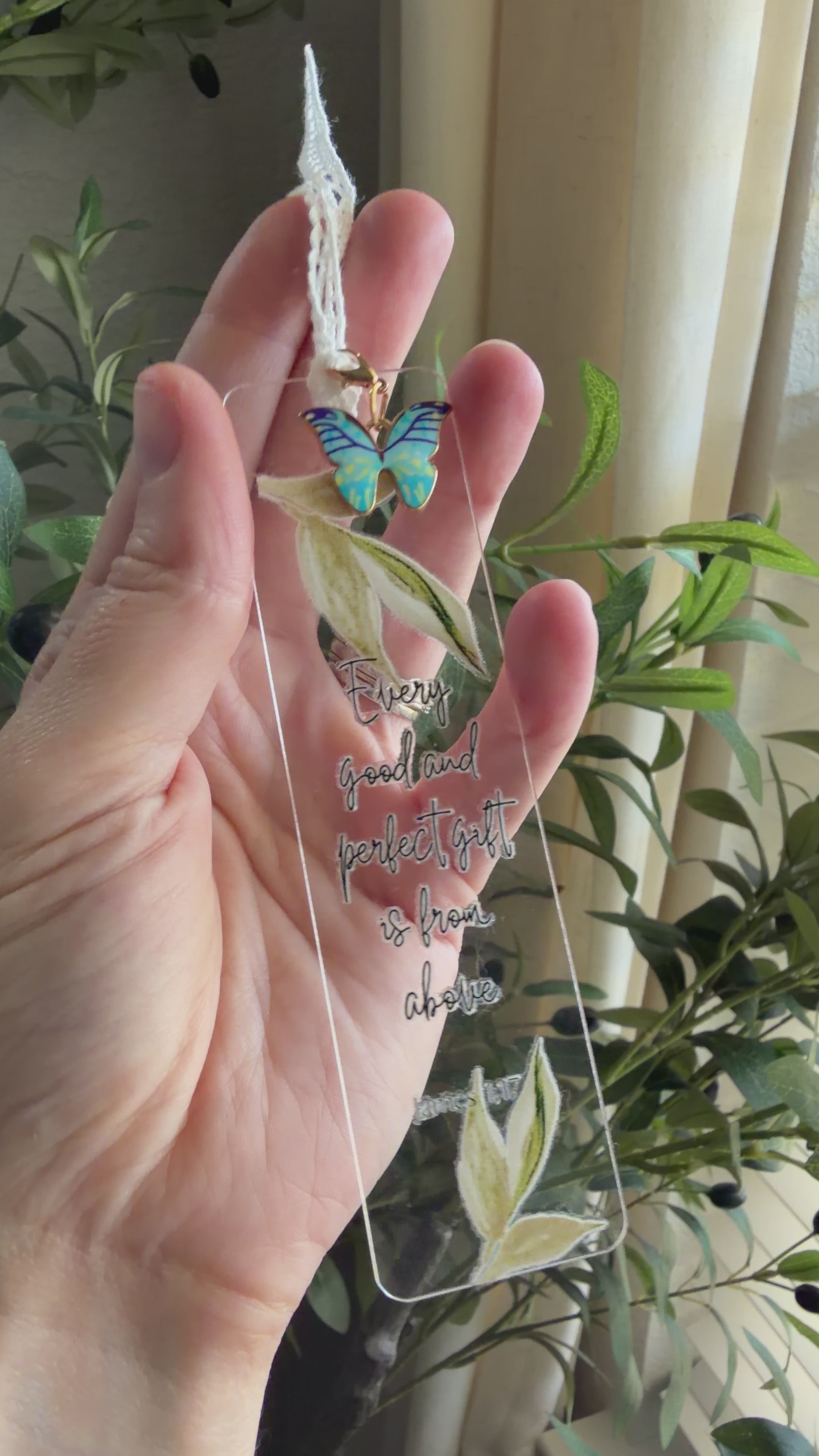 “From Above” Bible Verse Charm Bookmark